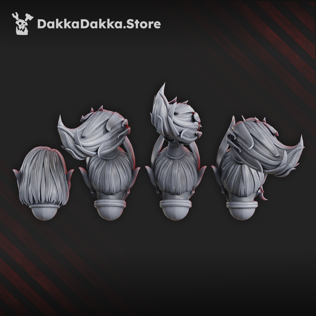 Silver Moon Daughters Fantasy Heads Set x4