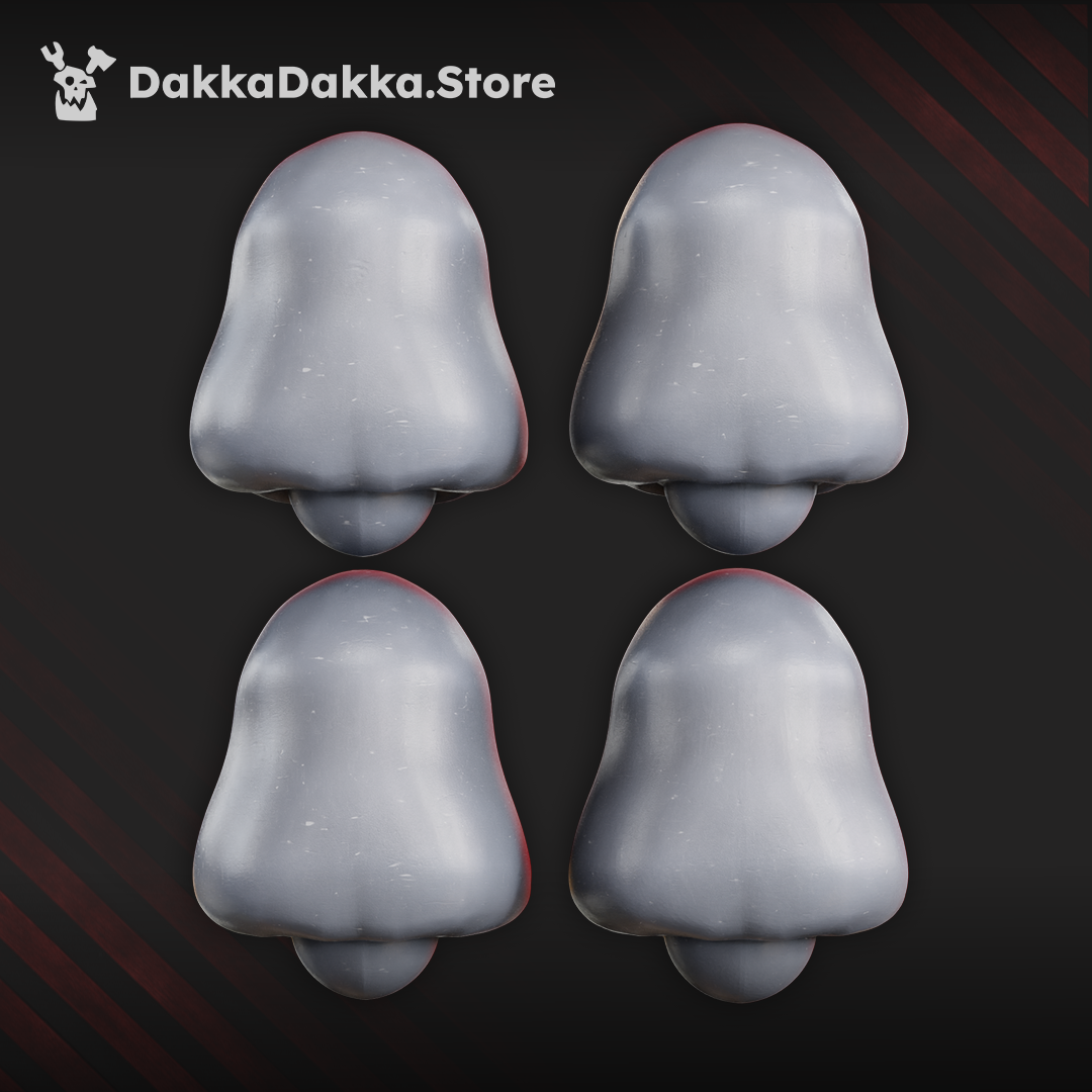 Silver Guards Heads Set x4
