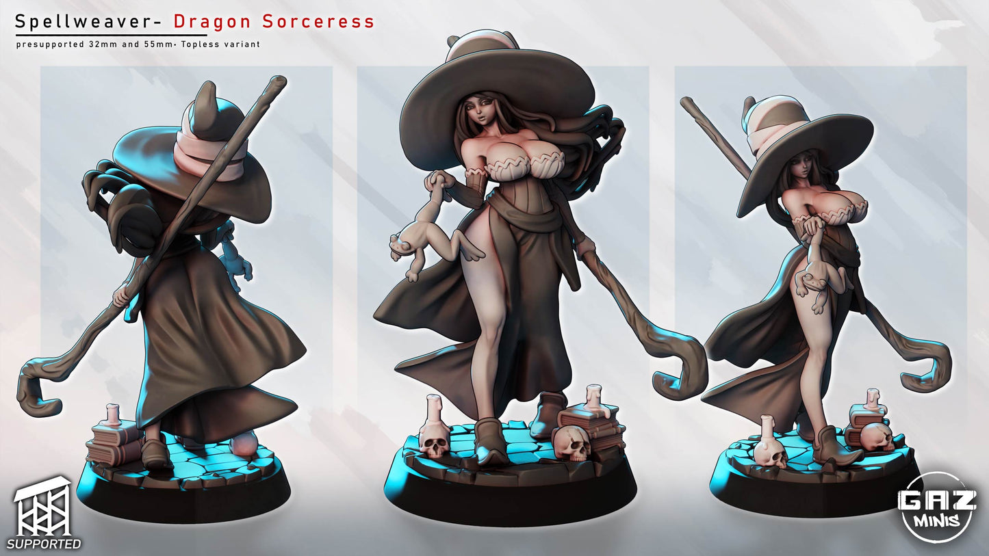 Dragon Spellweaver Sorceress 32mm and 55mm