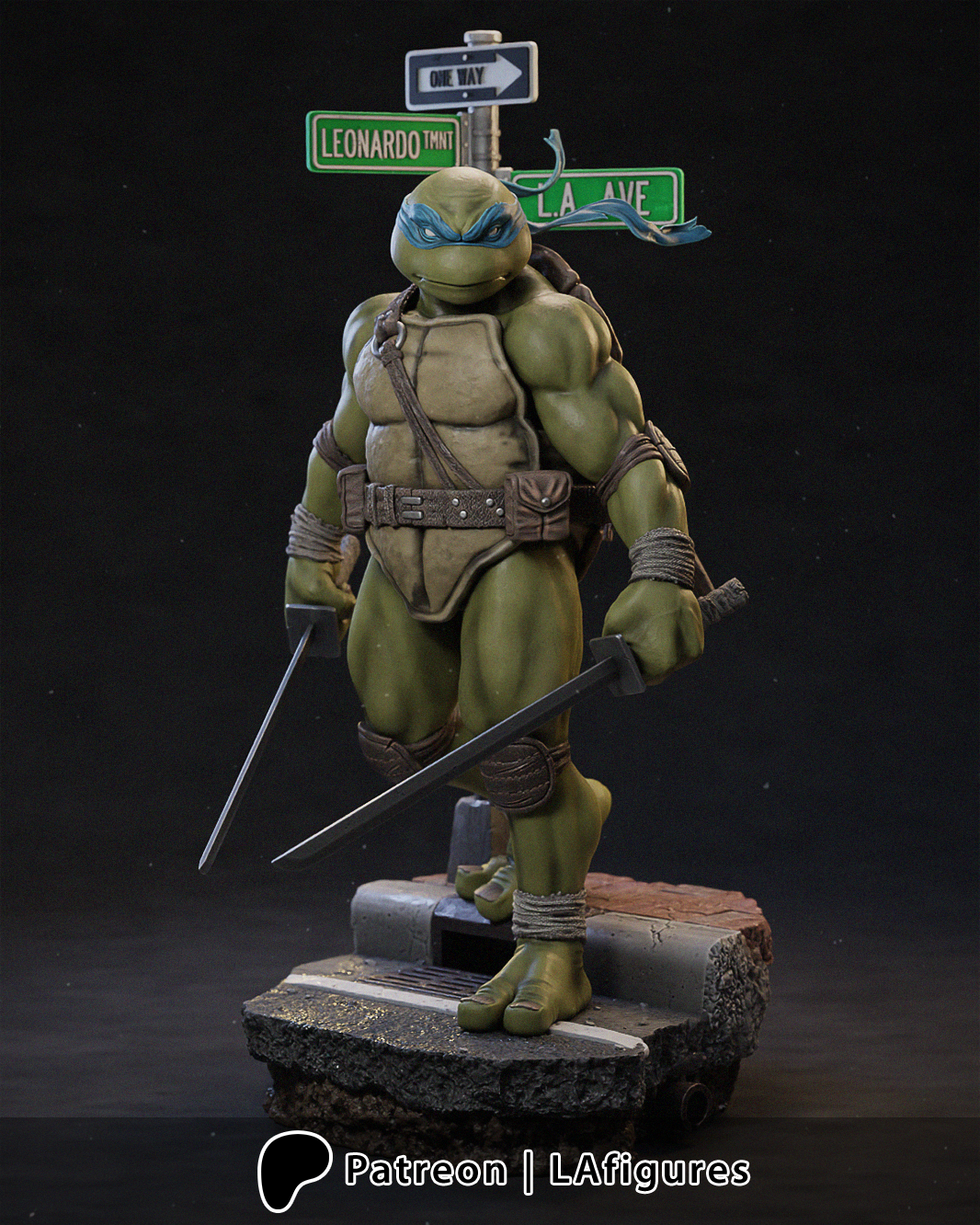 TMNT Leonardo Custom Statue 6 Tall Unpainted Models