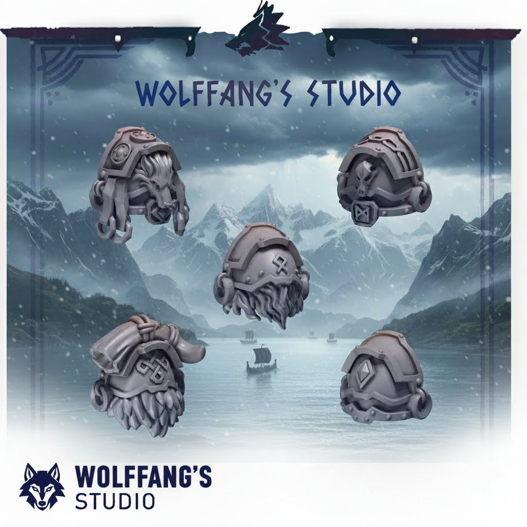 Unpainted 3d Printed Crimson Lords Shoulder pads #3 x10 by Greytide Studio