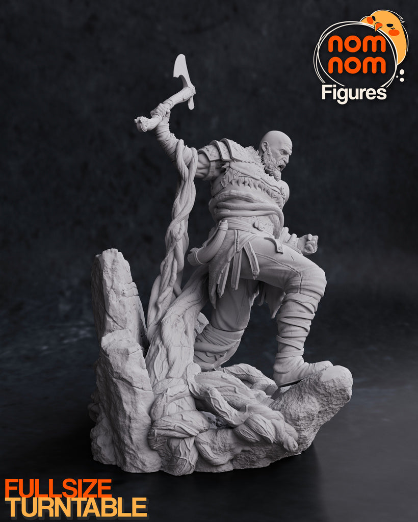 Kratos from God of War | 14k Resolution | 3D Printed | Unassembled | Unpainted