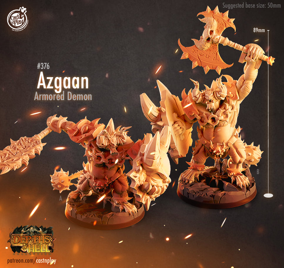 Azgaan Cast N Play Depths of Hell 3d Printed Miniature