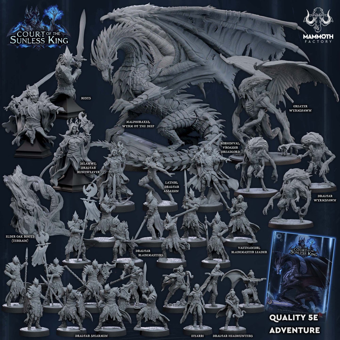 Dralfar Blademaster/25mm Base/ Mammoth Factory