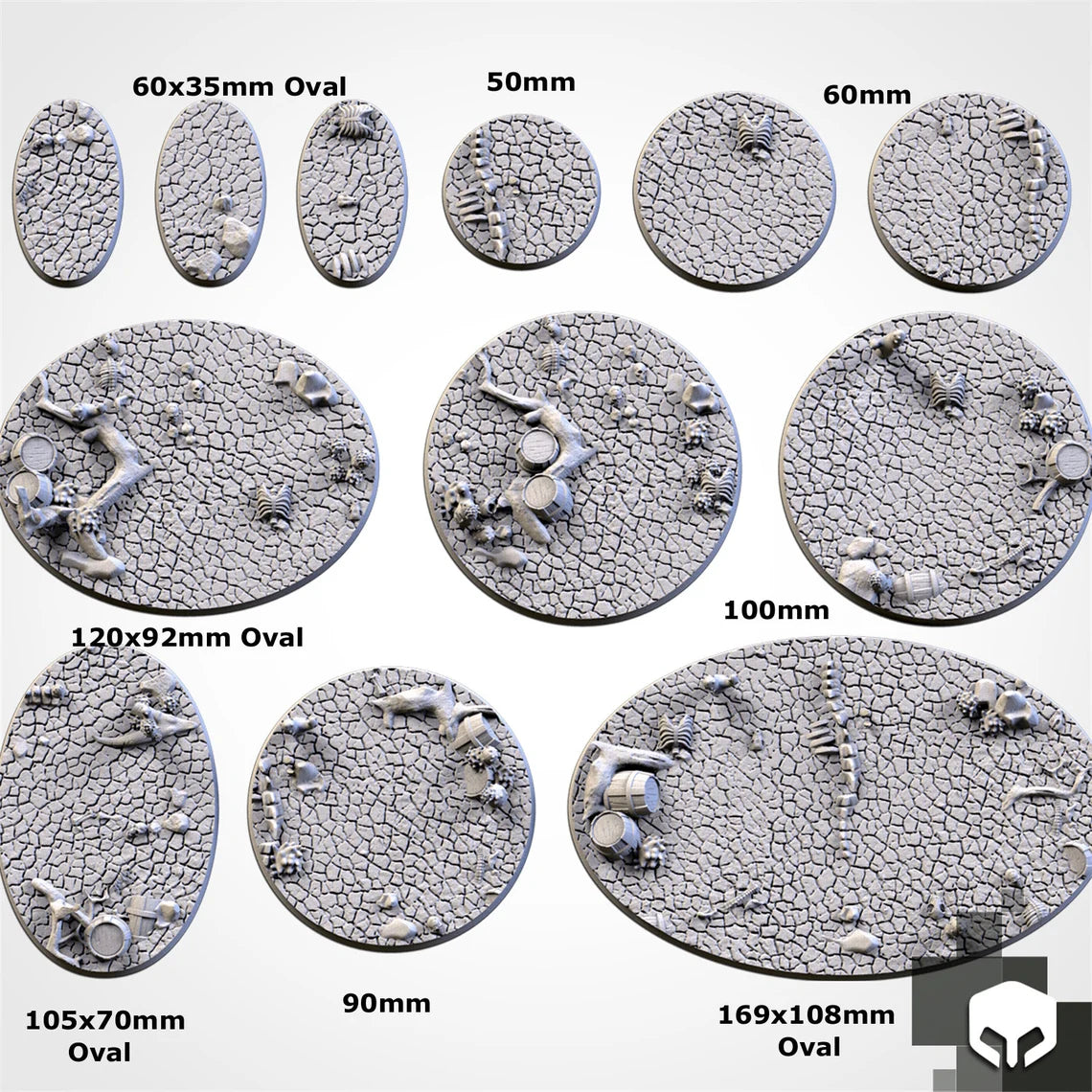 Graveyard Bases - Txarli Factory, 25mm, 28.5, 32, 40, 60, 80, 90, 100 round plus 60x35, 75x43, 90x52, 105x70, 120x92, 169x108mm oval (Copy) (Copy) (Copy) (Copy) (Copy) (Copy)