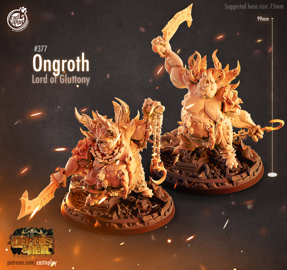 Ongroth Cast N Play Depths of Hell 3d Printed Miniature