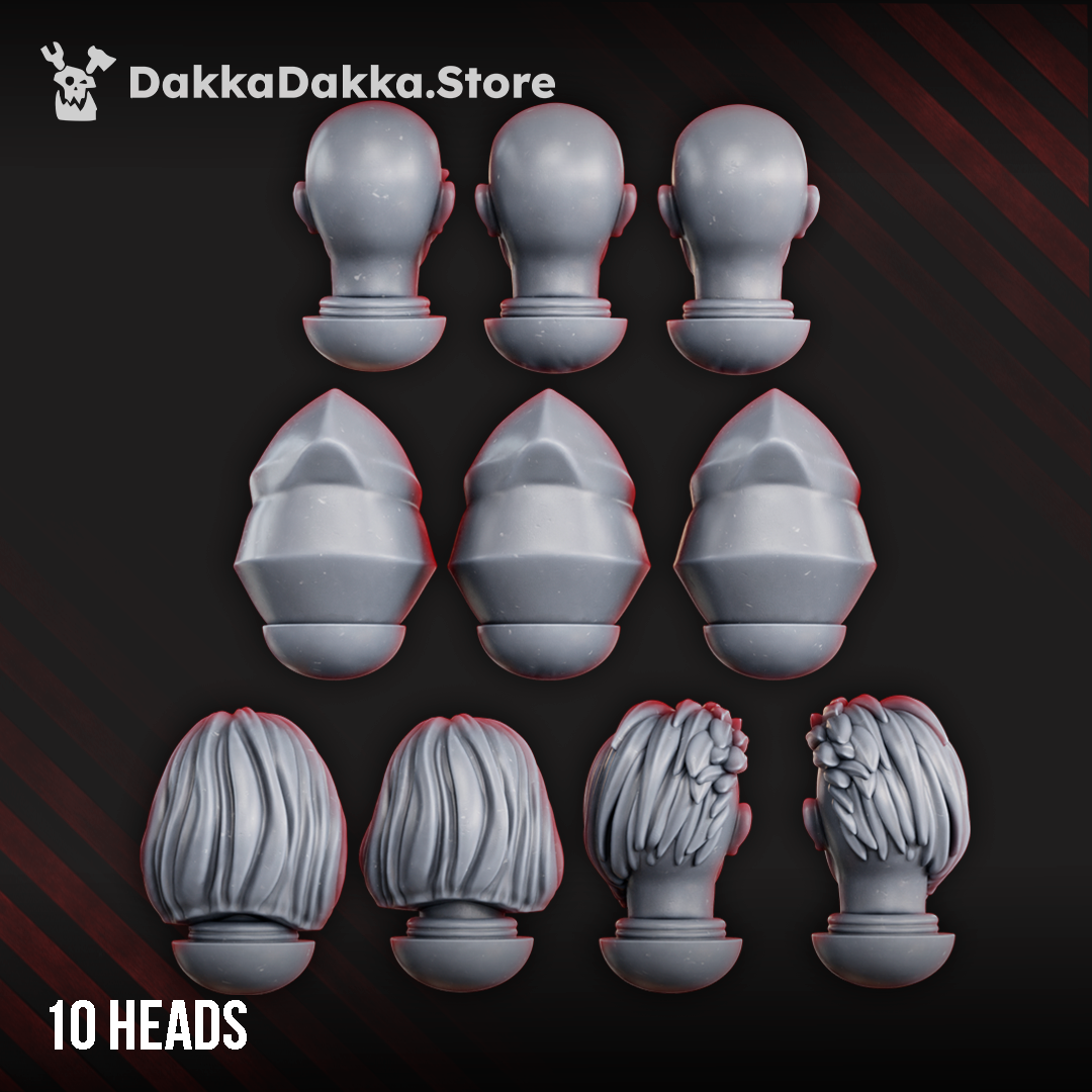 Unholy Space Coven Base Heads Set x10