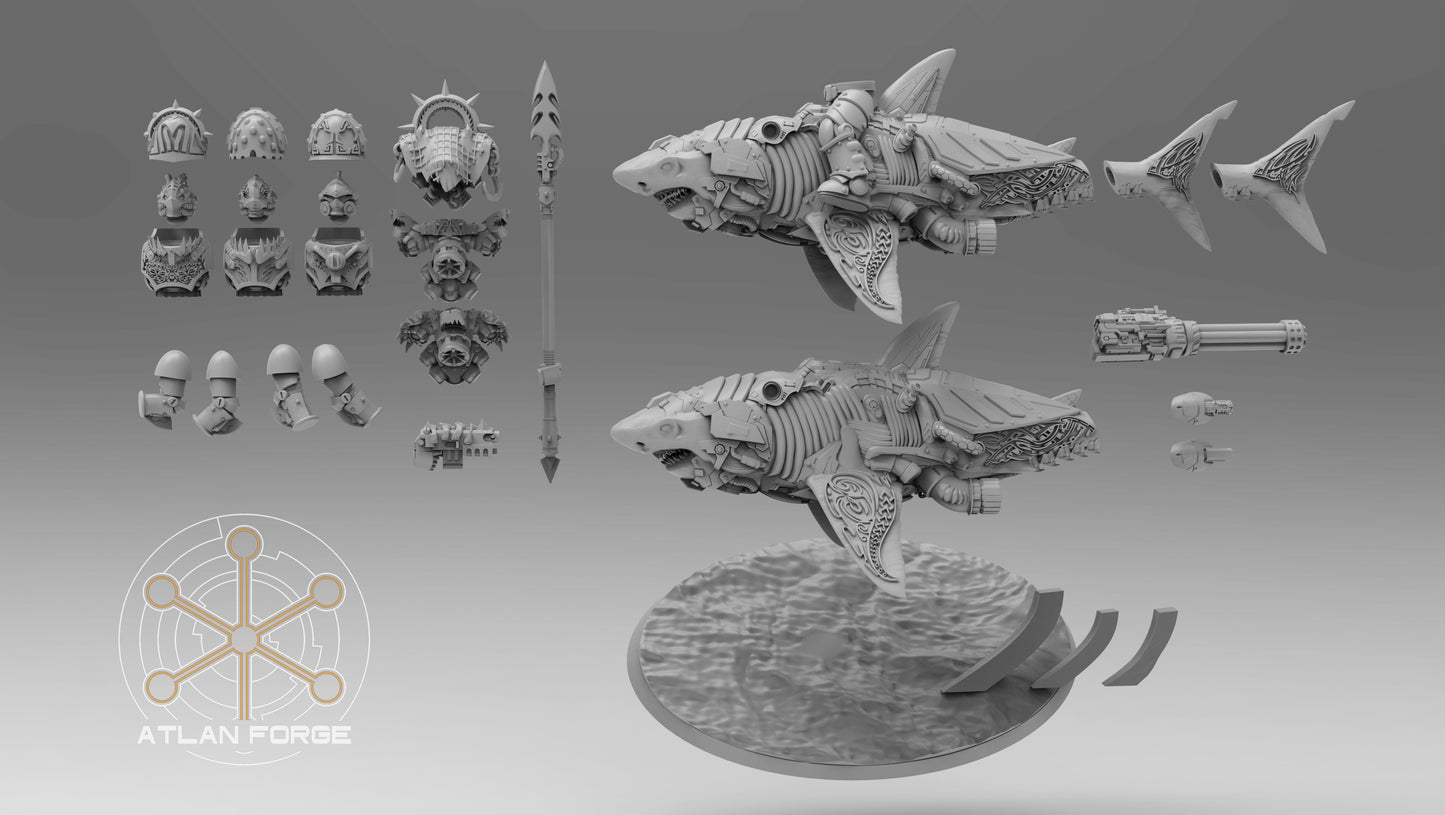 Wai Toa - Shark Riders with 90mm Base