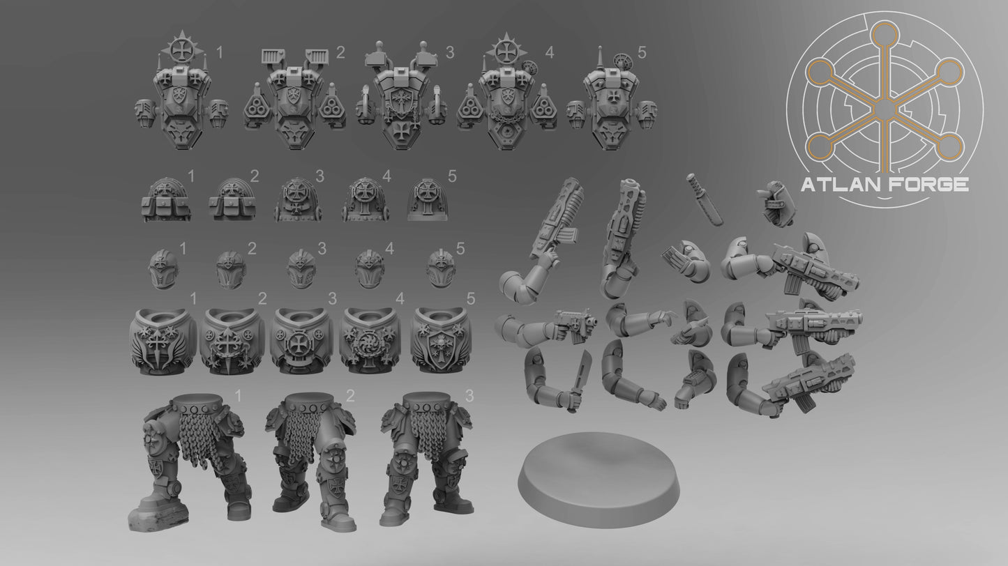 Templar Scouts (5-Unit Set) by Atlan Forge 32mm Base