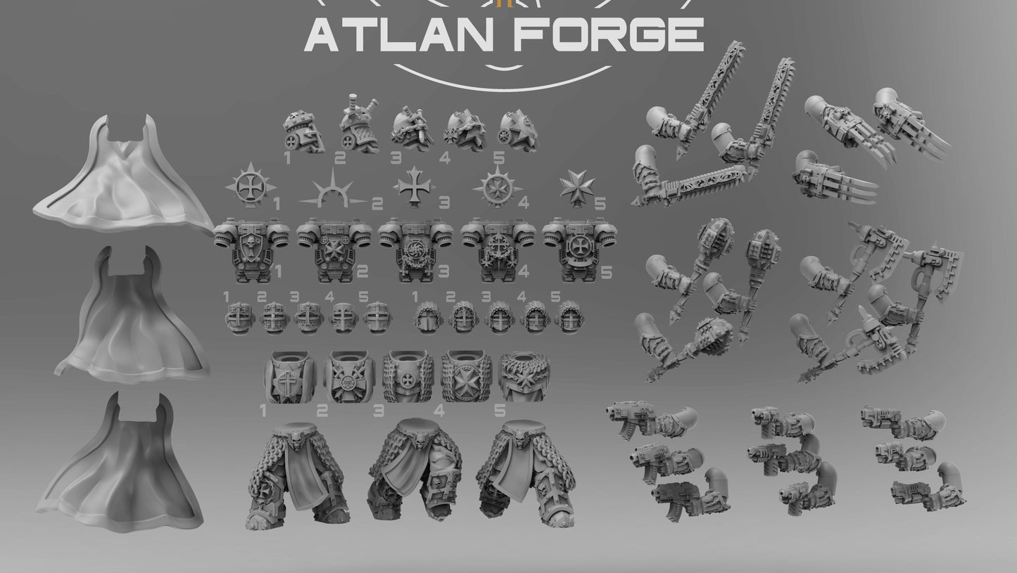 Templar Argenta (5 units )by Atlan Forge 40mm Base
