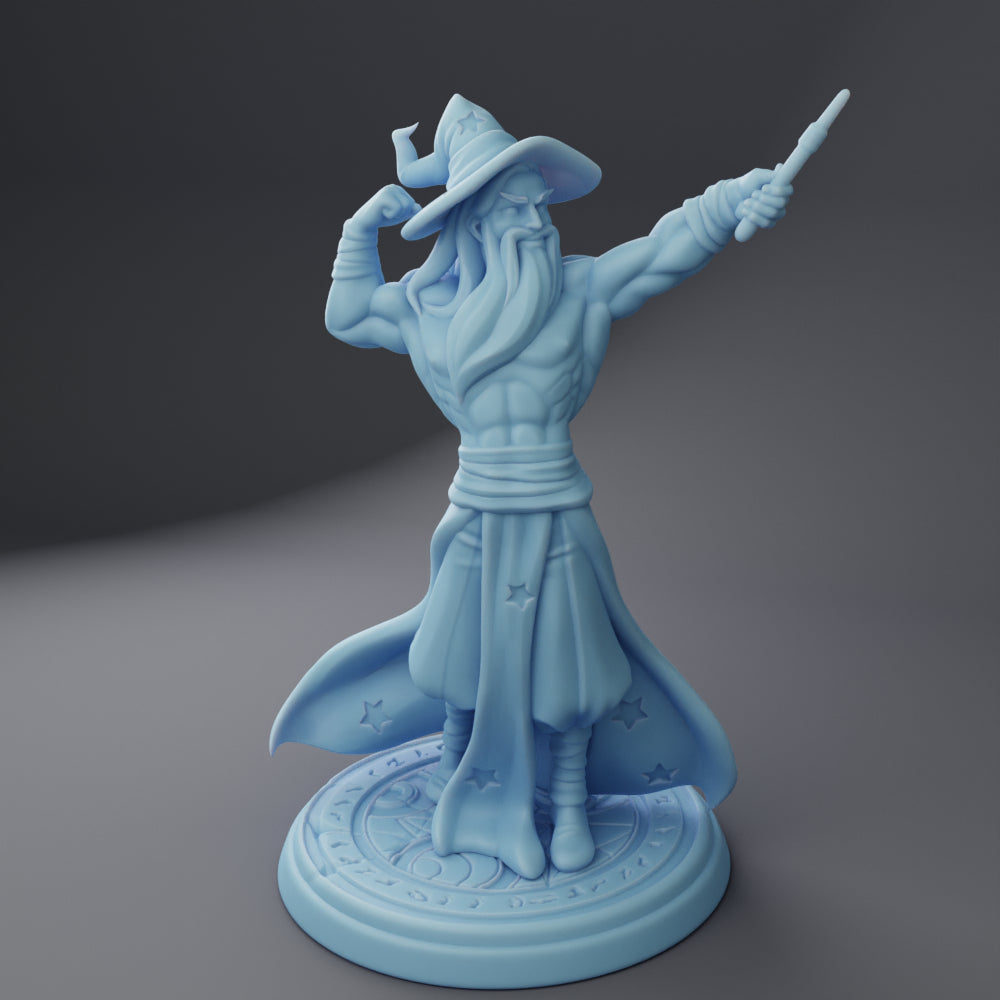 Brentallius the Muscle Wizard ( Male Wizard / Bodybuilder Human Mage )
