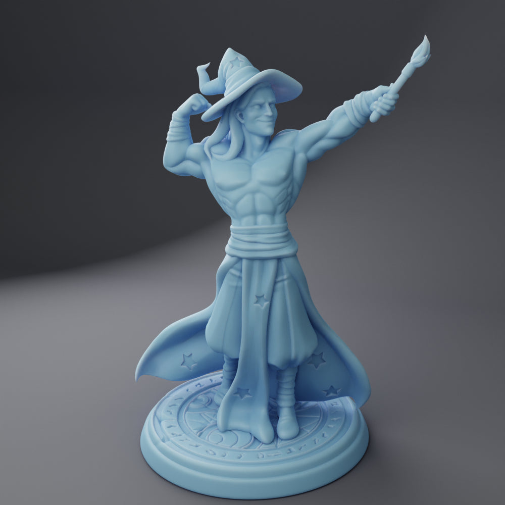 Brentallius the Muscle Wizard ( Male Wizard / Bodybuilder Human Mage )