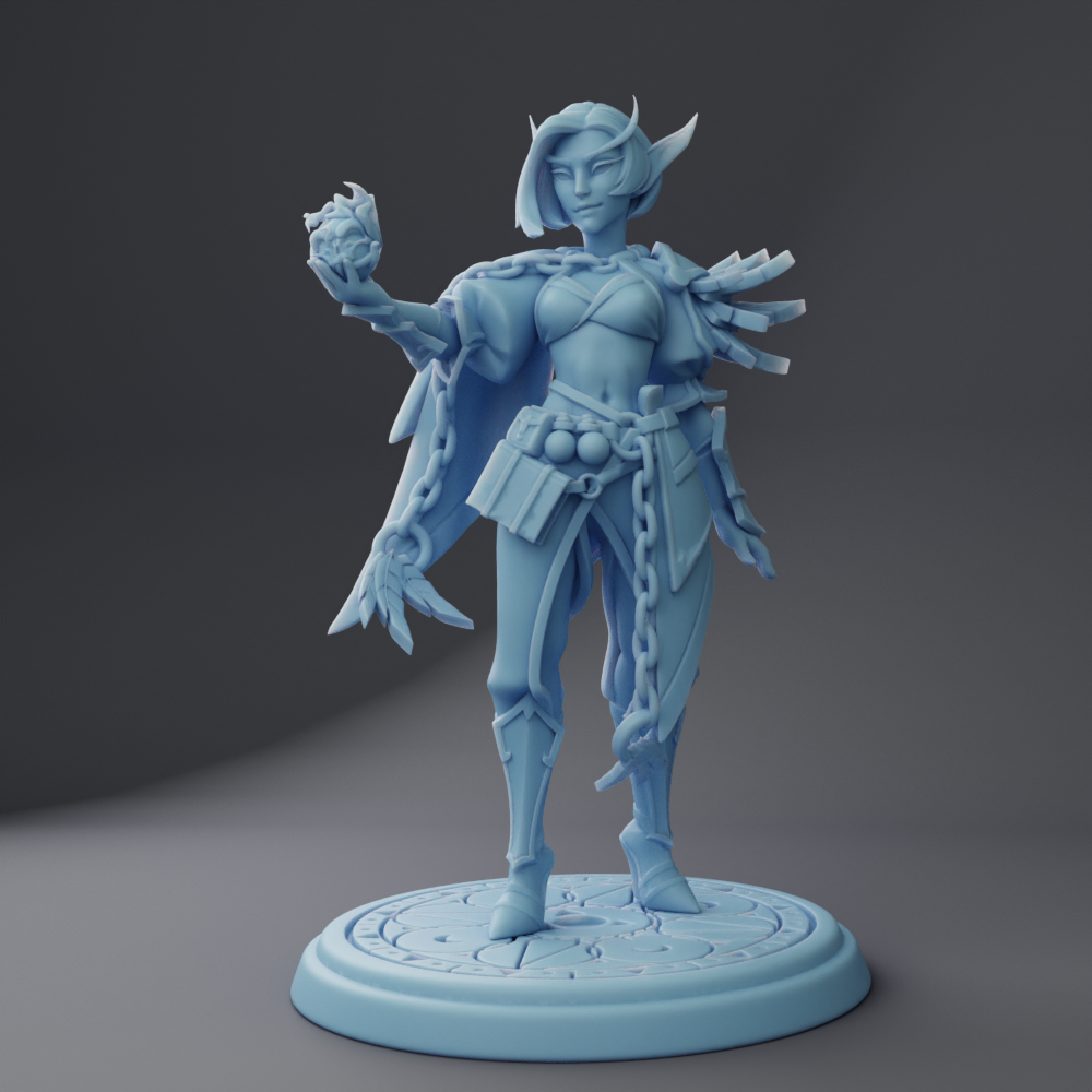 Ynn the Nightborne Elf Warlock ( Female Elf Warlock / Sorcerer / Mage / Warcraft Nightborne )