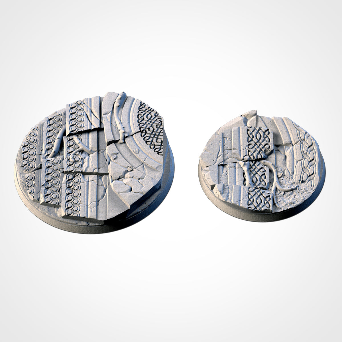 Ancestral Ruins Bases - Txarli Factory, 25mm, 28.5, 32, 40, 60, 80, 90, 100 round plus 60x35, 75x43, 90x52, 105x70, 120x92, 169x108mm oval (Copy) (Copy)