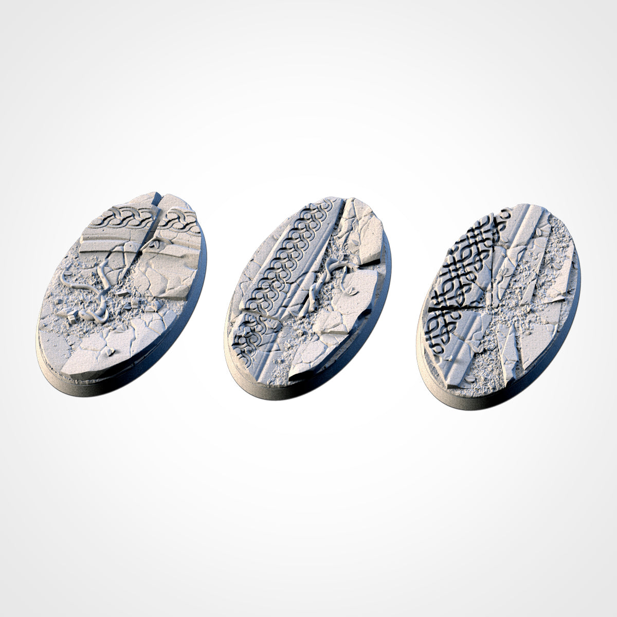 Ancestral Ruins Bases - Txarli Factory, 25mm, 28.5, 32, 40, 60, 80, 90, 100 round plus 60x35, 75x43, 90x52, 105x70, 120x92, 169x108mm oval (Copy) (Copy)