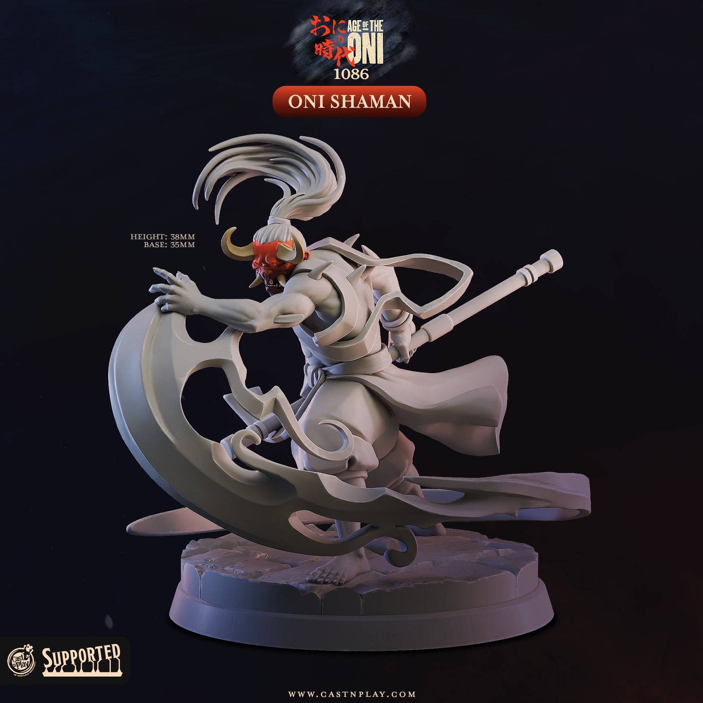 Oni Shaman | Age of the Oni | Cast n Play 35mm Base