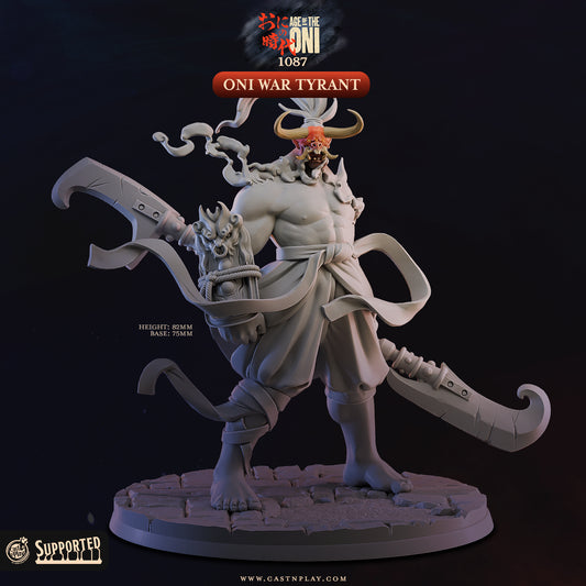 Oni War Tyrant | Age of the Oni | Cast n Play 75mm Base