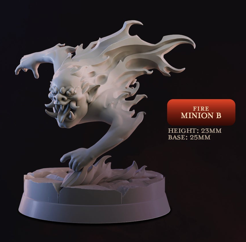 Fire Minions | Age of the Oni | Cast n Play 25mm Base