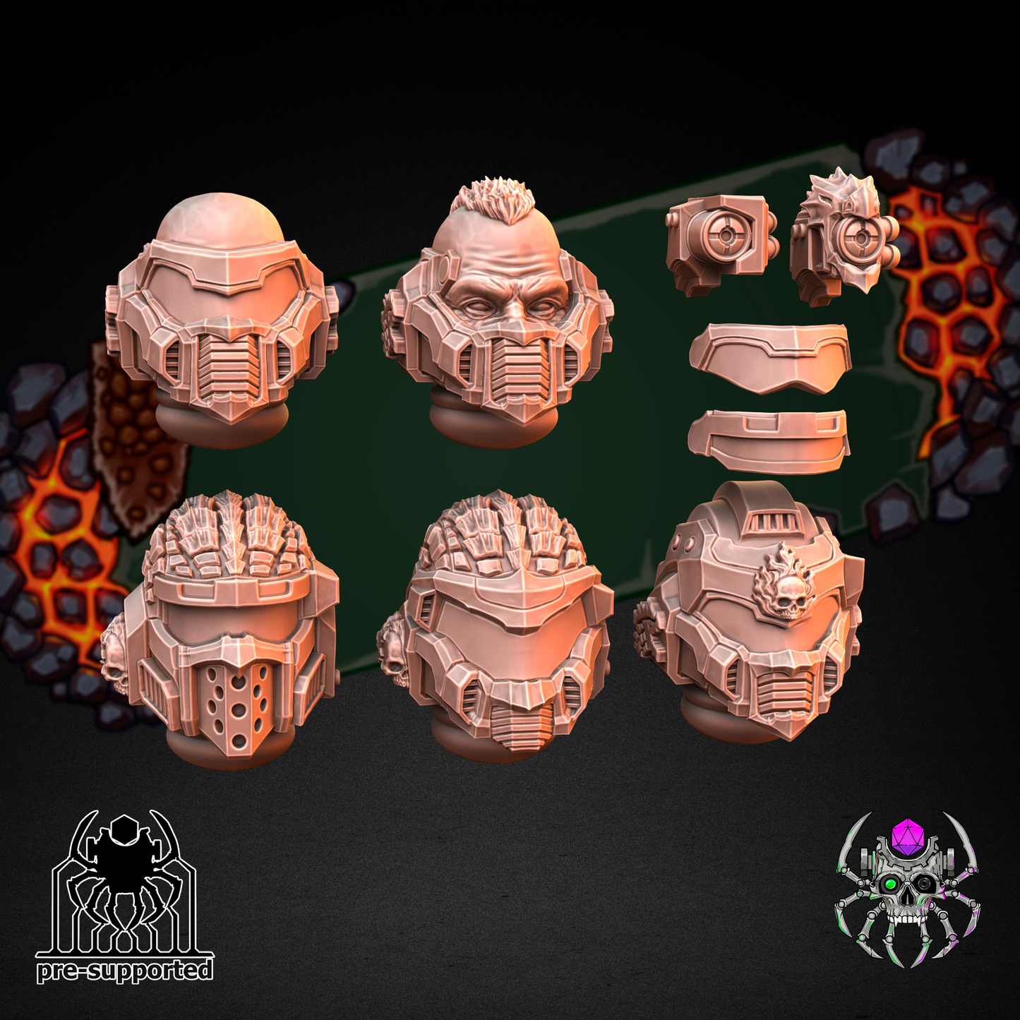 5 Head Bits Set - Flame lizards demolitionars special forse