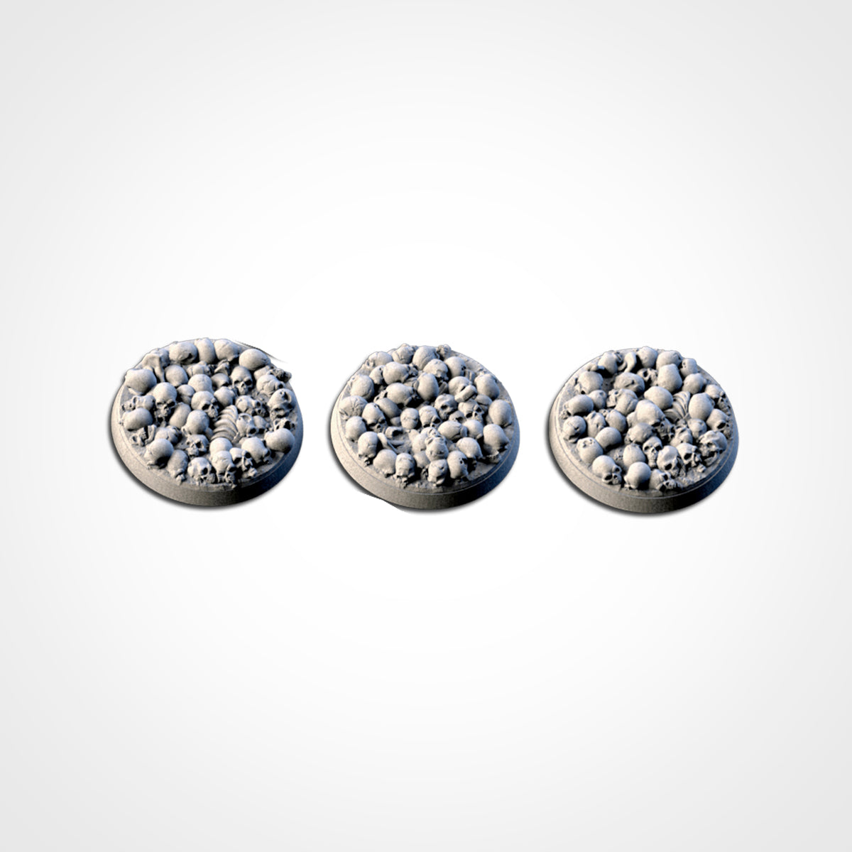 Death Skulls bases - Txarli Factory, 25mm, 28.5, 32, 40, 60, 80, 90, 100 round plus 60x35, 75x43, 90x52, 105x70, 120x92, 169x108mm oval