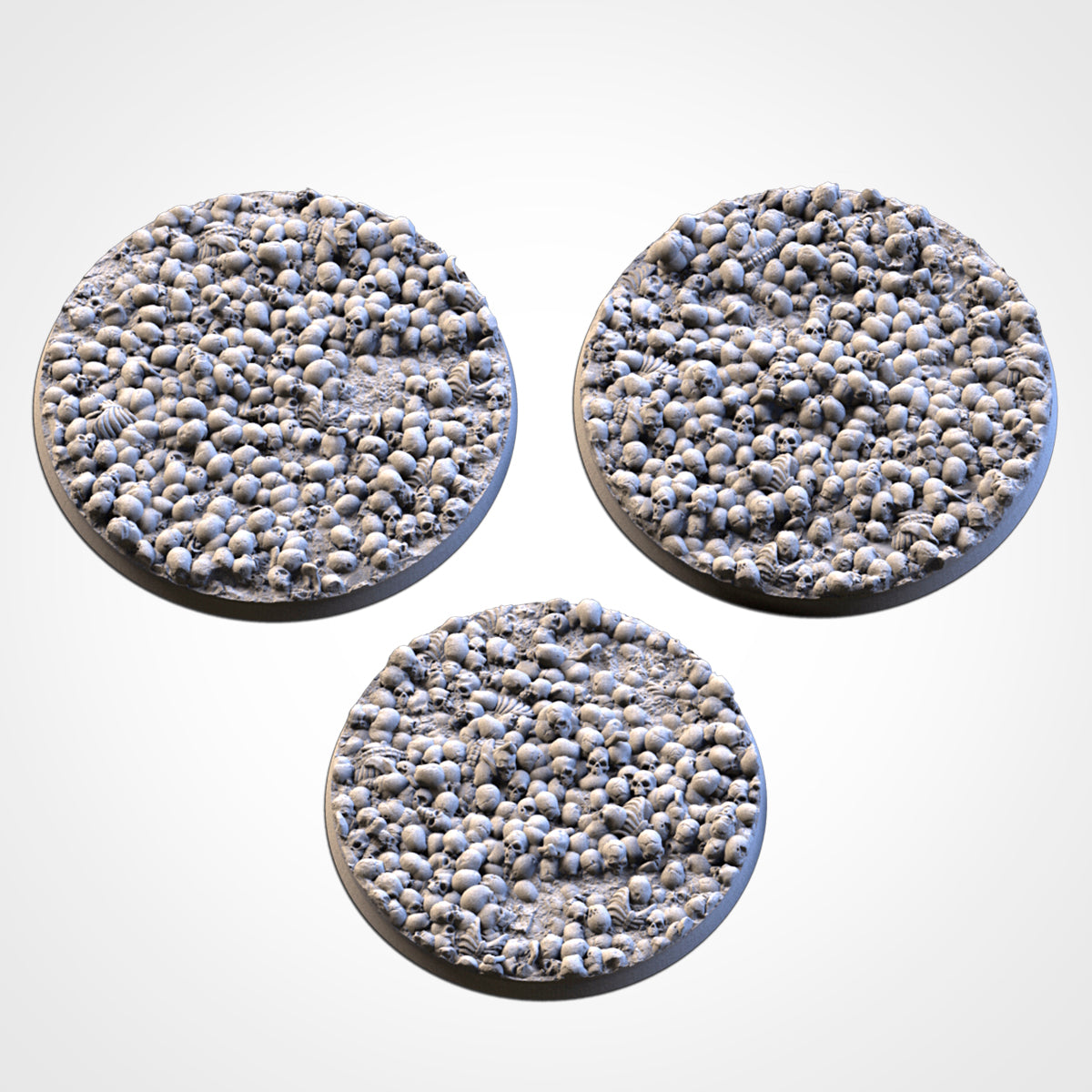 Death Skulls bases - Txarli Factory, 25mm, 28.5, 32, 40, 60, 80, 90, 100 round plus 60x35, 75x43, 90x52, 105x70, 120x92, 169x108mm oval