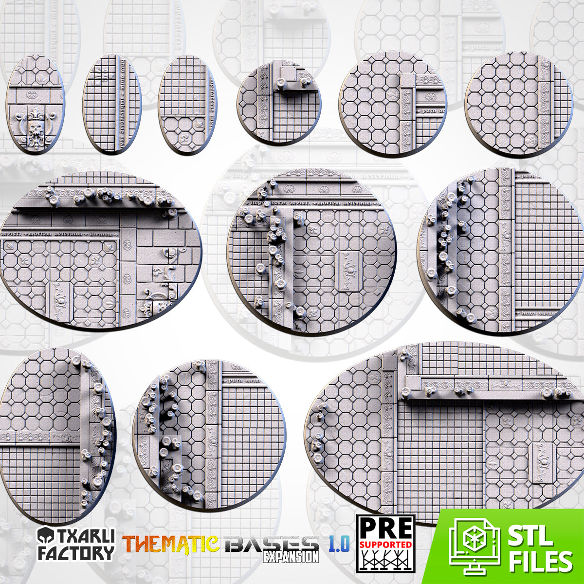 Royal Palace Bases - Txarli Factory, 25mm, 28.5, 32, 40, 60, 80, 90, 100 round plus 60x35, 75x43, 90x52, 105x70, 120x92, 169x108mm oval (Copy) (Copy) (Copy) (Copy) (Copy)