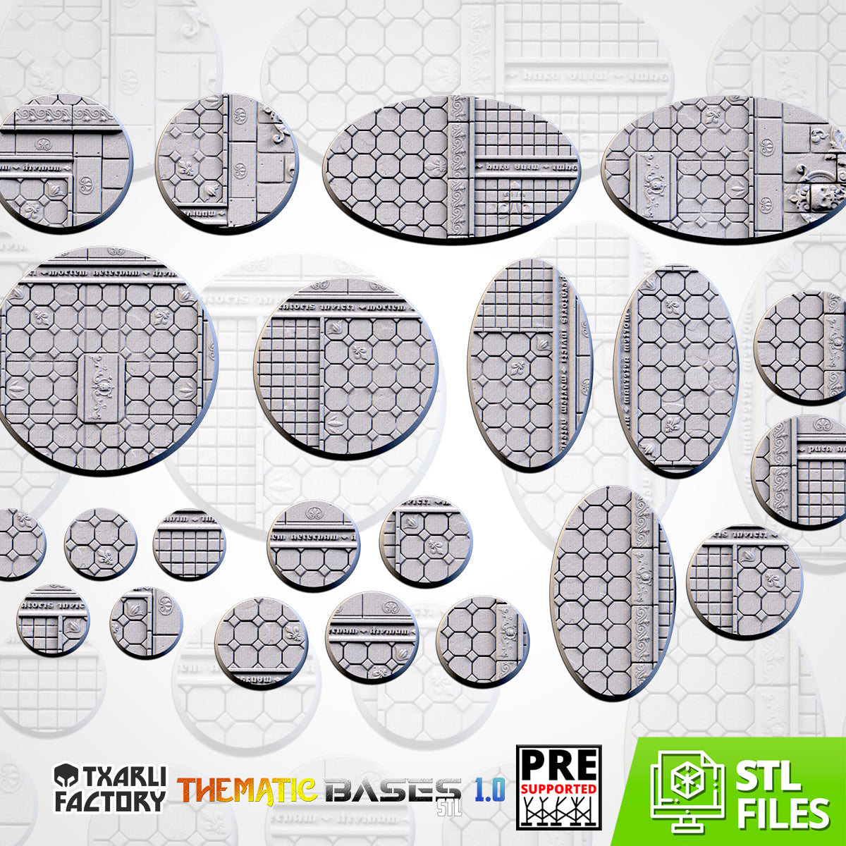 Royal Palace Bases - Txarli Factory, 25mm, 28.5, 32, 40, 60, 80, 90, 100 round plus 60x35, 75x43, 90x52, 105x70, 120x92, 169x108mm oval (Copy) (Copy) (Copy) (Copy) (Copy)
