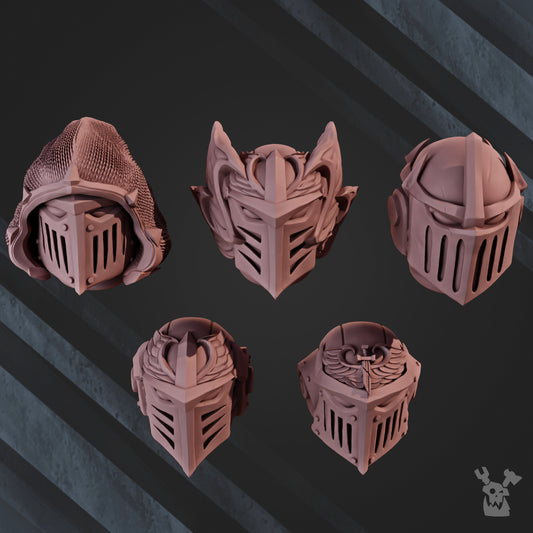 Space Crusaders "Winged Lions" Head Bits Set x5