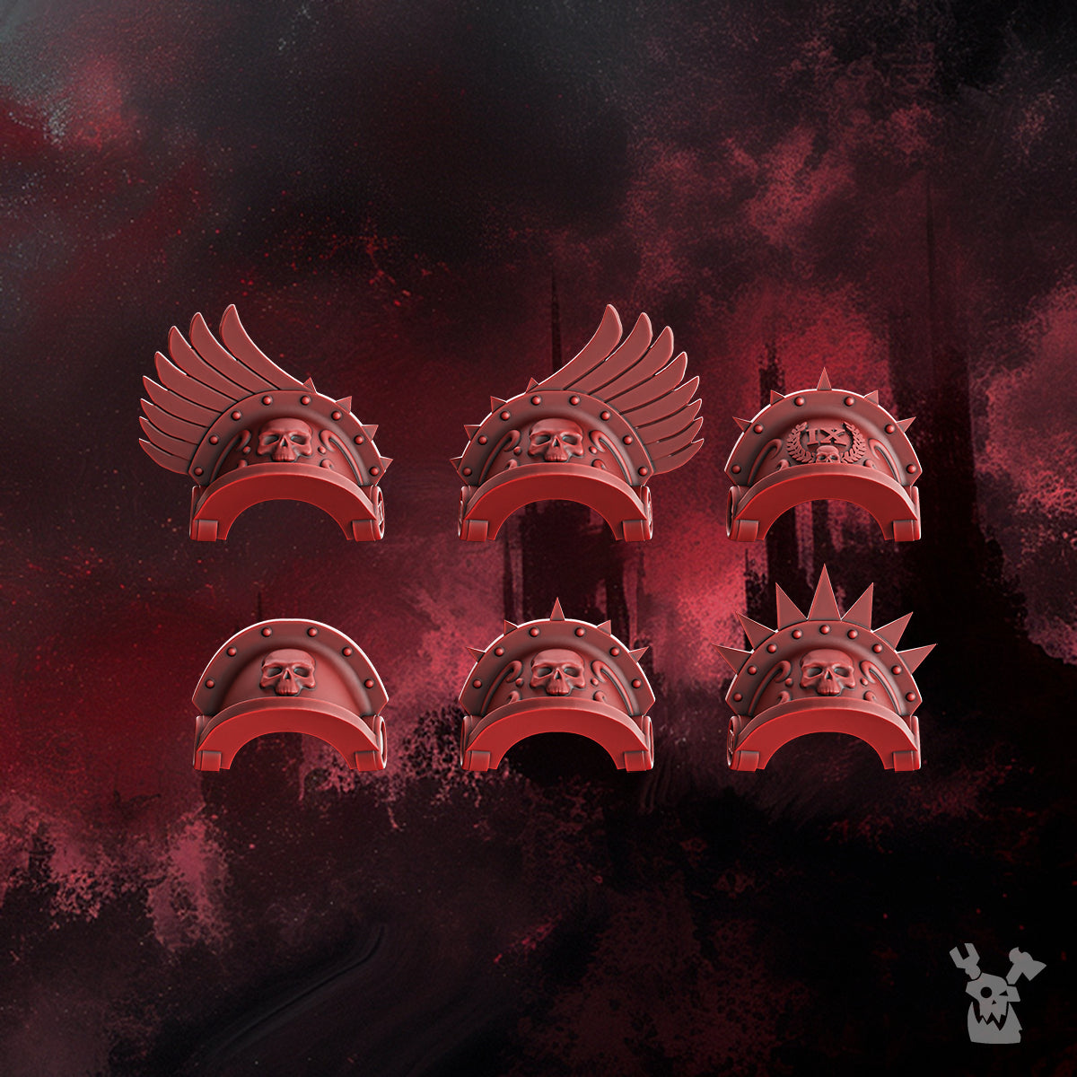 Crimson Wings Shoulders 6pairs