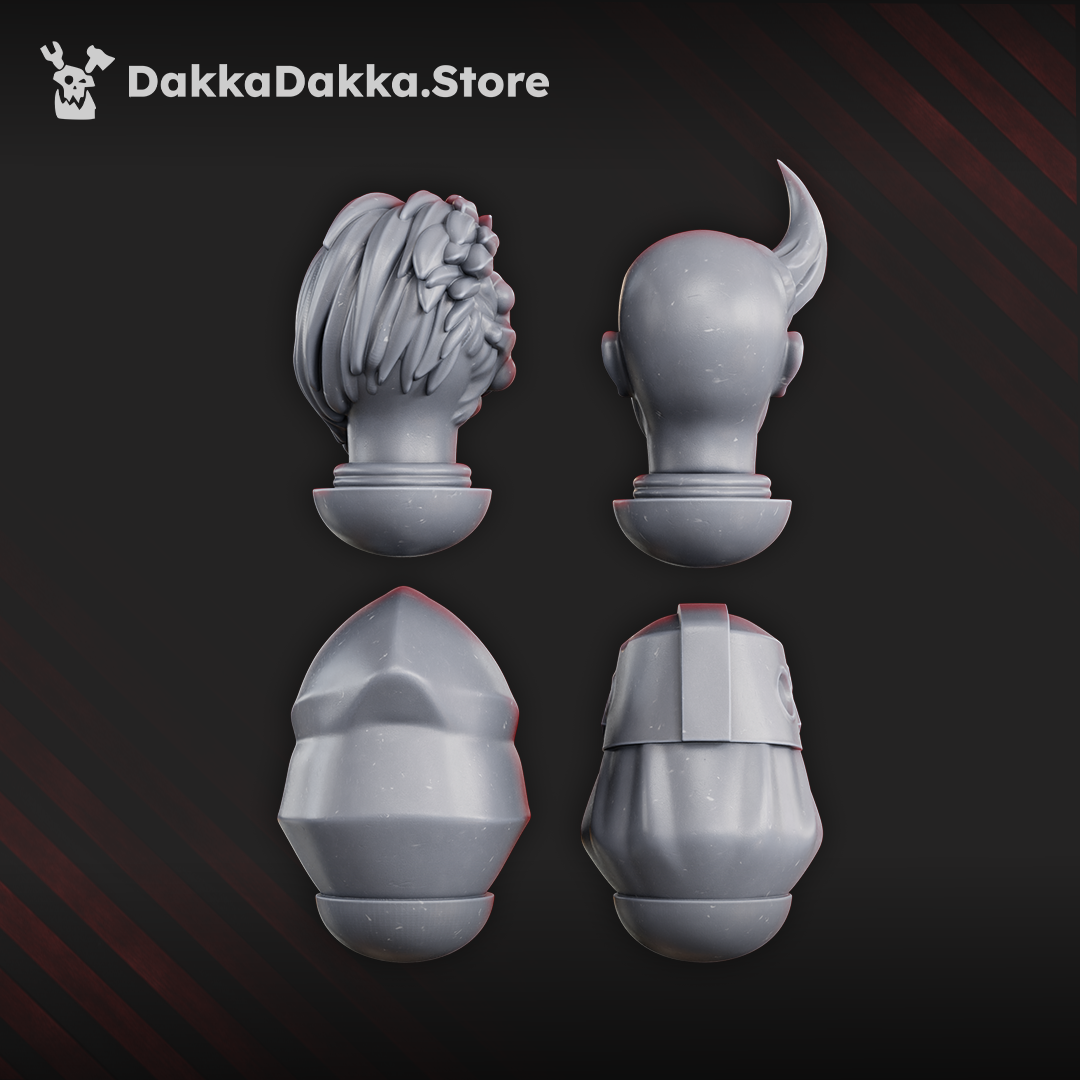 Airborne Witches Heads Set x4