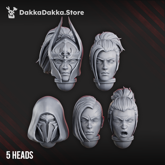 Lunar Angels Heads Set x5