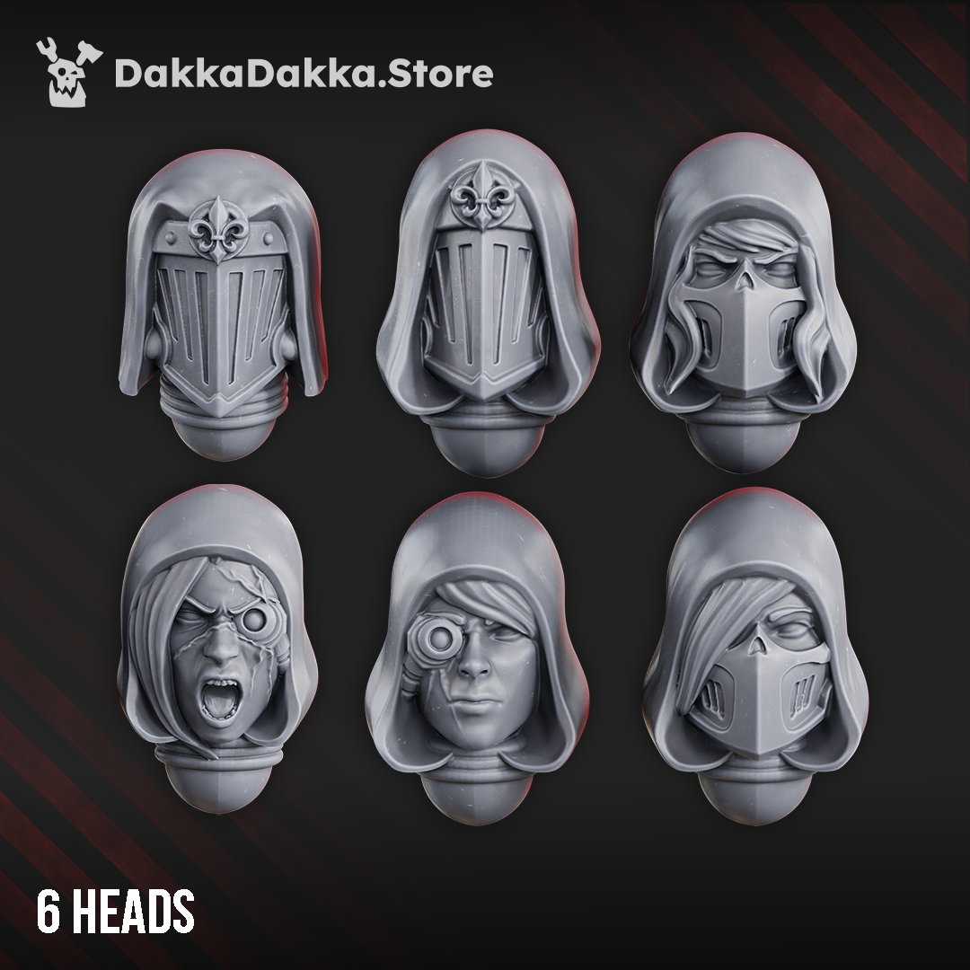 Angels of War & Battle Sisters Heads Set x6
