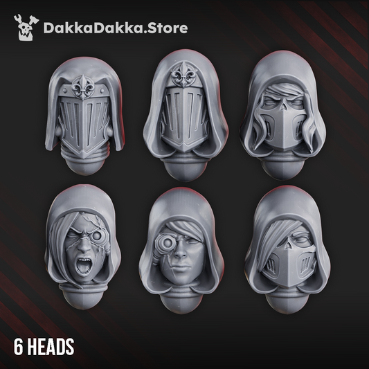Angels of War & Battle Sisters Heads Set x6