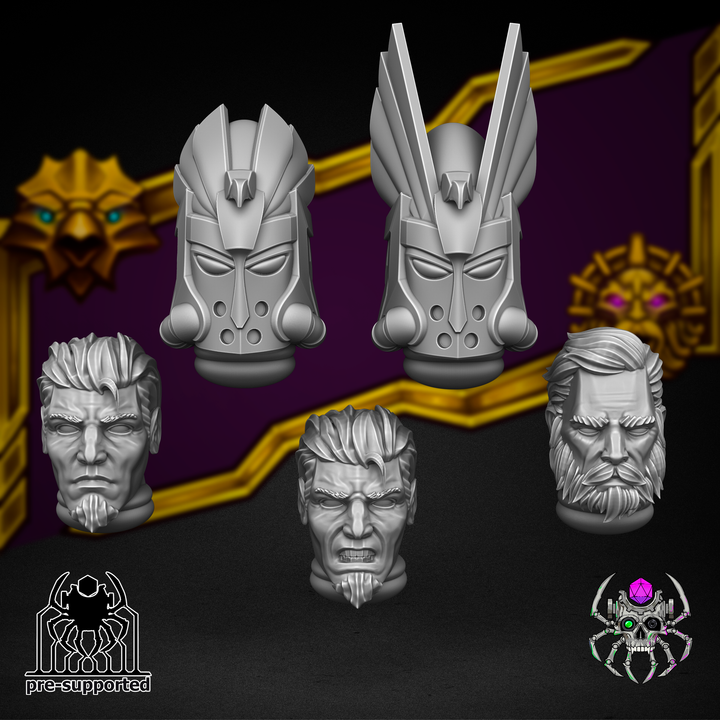 5 Head Bits Set - Eternal Shields of Inperatorius Vindex