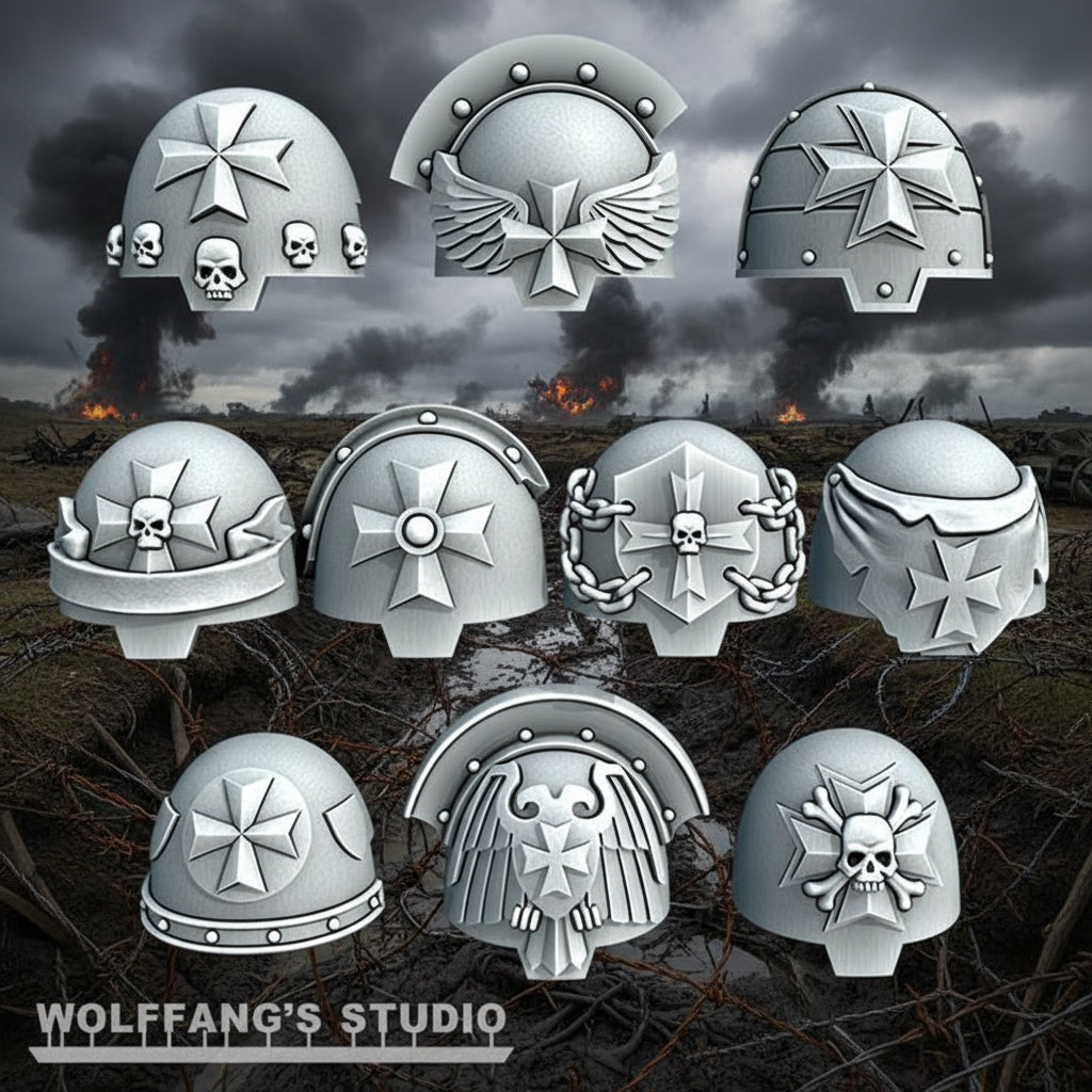 Miniature Shoulder Pads – BT Termie Shoulderpads Style | High-Detail 3D Resin Print for D&D & Wargaming (Copy)