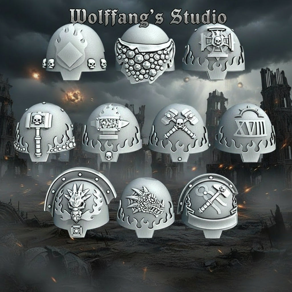 Miniature Shoulder Pads – SL Terminator Style | High-Detail 3D Resin Print for D&D & Wargaming