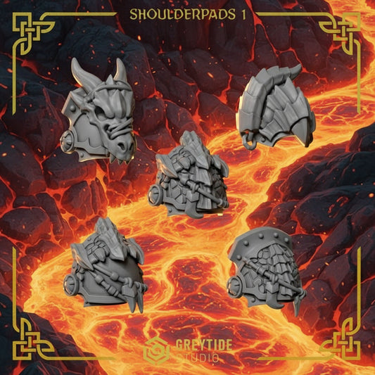 Unpainted 3d Printed Crimson Lords Shoulder pads #1 x10 by Greytide Studio