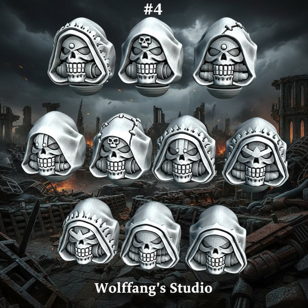 Hooded Skull Helmets