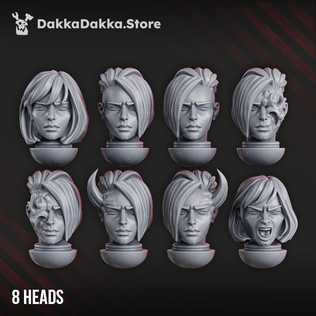 Battle Witches Heads Set x8