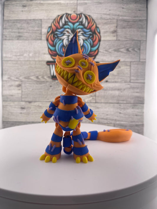 Articulated Cheshire Cat Figurine – Unique Creepy Wonderland Gift