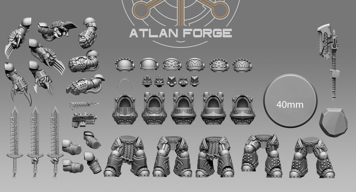 Wai Toa - Roroa (Giants) (5-Unit Set) by Atlan Forge 40mm Base