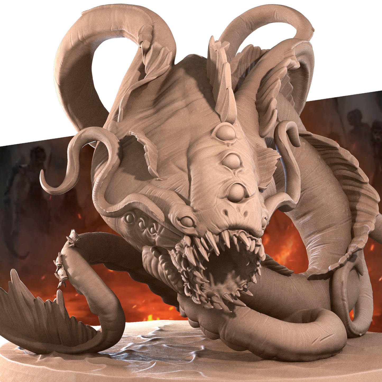 Aboleth | D&D TTRPG Miniature | Bite the Bullet | 3D Print