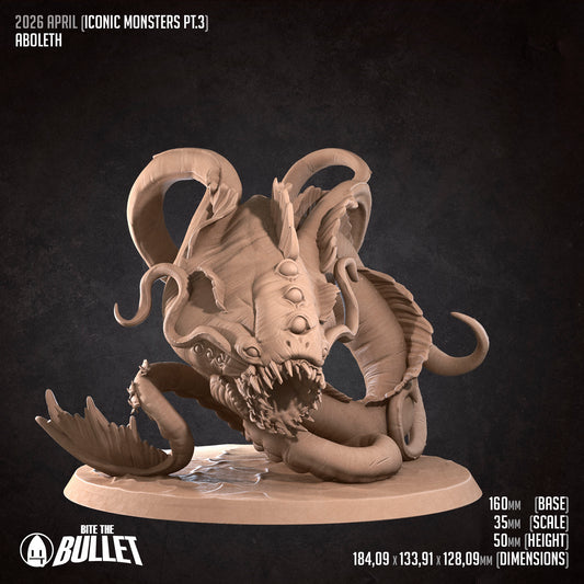Aboleth | D&D TTRPG Miniature | Bite the Bullet | 3D Print