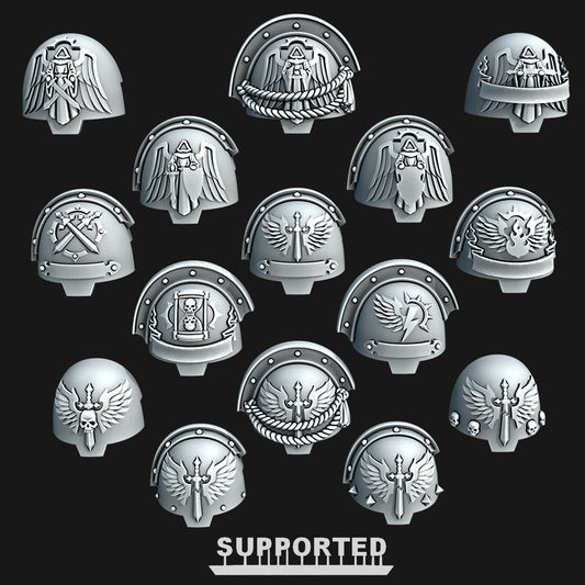 Miniature Shoulder Pads – Termie Shoulderpads Style | High-Detail 3D Resin Print