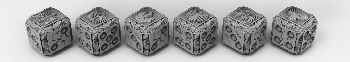 Angelic Dice Sets (Regular and Battle-Damaged) by Atlan Forge