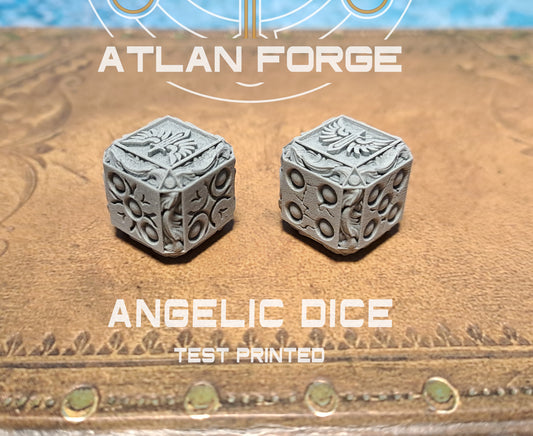 Angelic Dice Sets (Regular and Battle-Damaged) by Atlan Forge