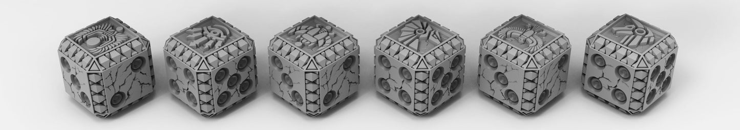 Aegyptus Dice Sets (Regular and Battle-Damaged) by Atlan Forge