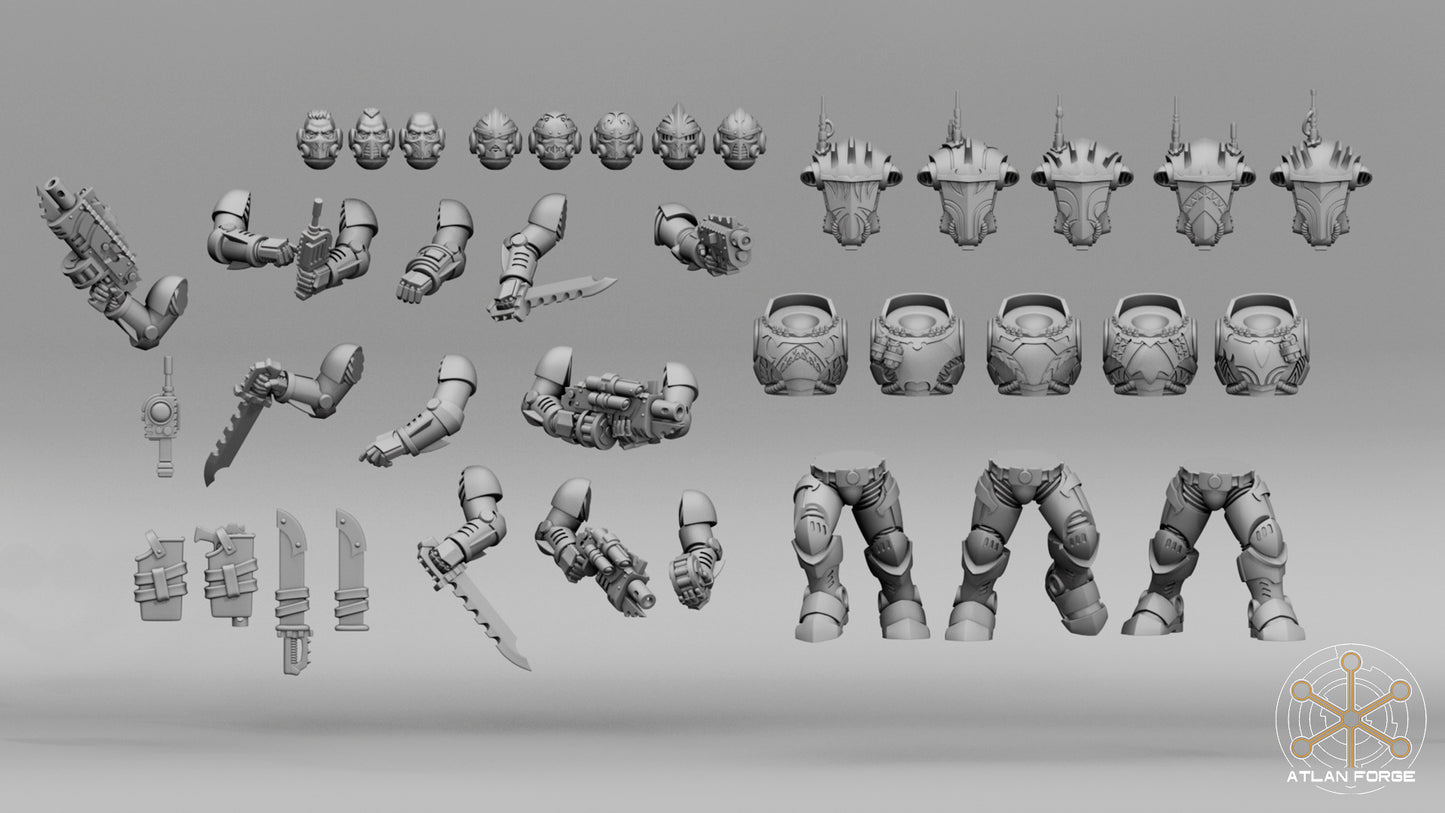 Wai Toa Tūtai (Scouts) (5-Unit Set) by Atlan Forge 32mm Base