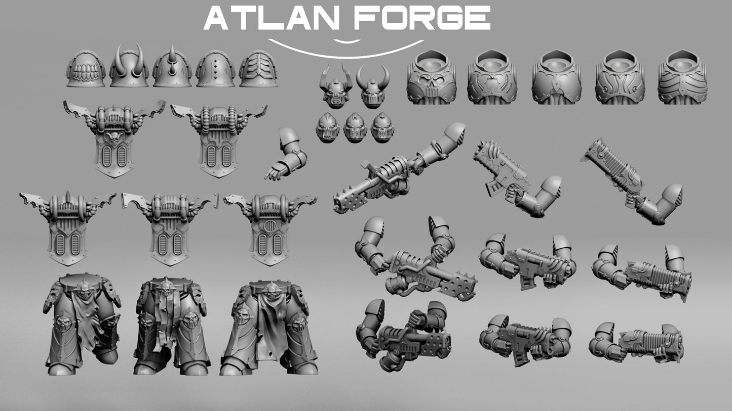 Dark Troopers of Hades (5-Unit Set) by Atlan Forge 32mm Base