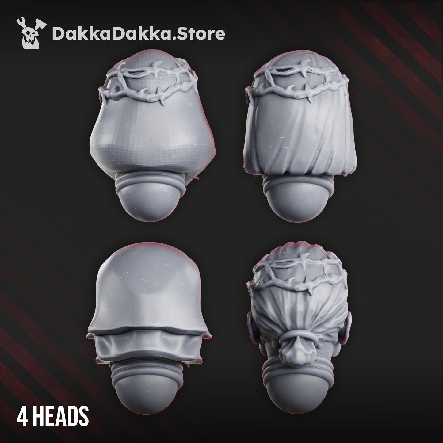 War Sisters Head Bits "Bloody Rose" Set x4